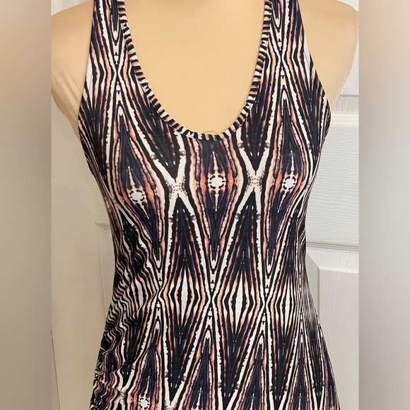 Deborah Viereck Black White and Pink Boho Patterned Sleeveless Dress XS - Picture 8 of 9